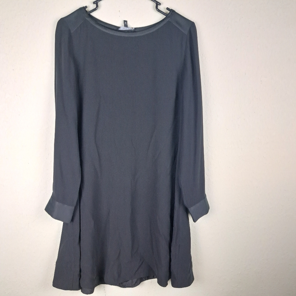 Eileen Fisher BLACK 100% Silk Dress-short